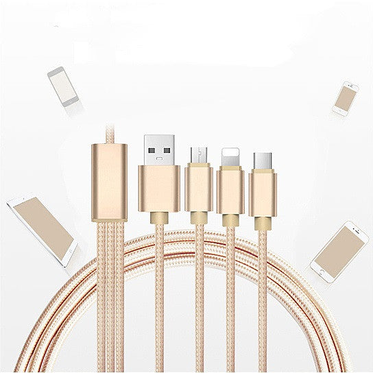 3-in-1 Universal Charging Cable (Lightning, USB-C, Micro USB)