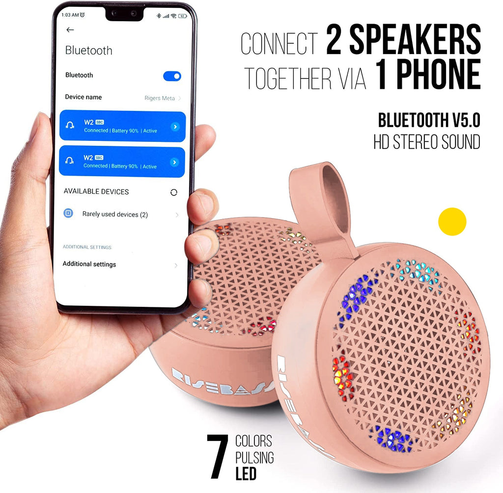 RISEBASS Waterproof Bluetooth Shower Speaker