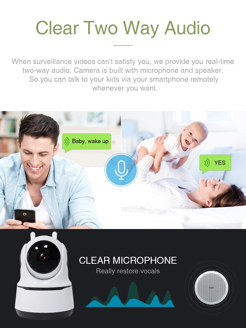 1080P Wireless Security Camera with Night Vision & Motion Alerts