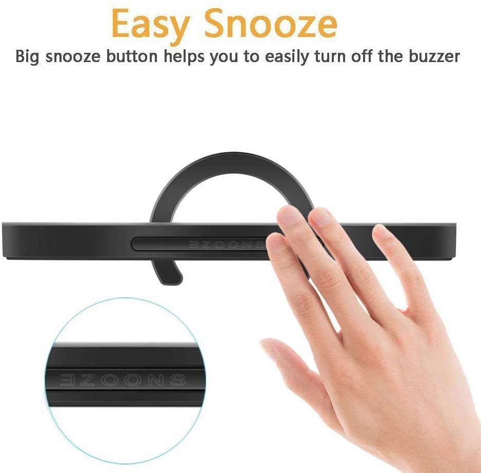 Large 6.5" Mirror LED Digital Alarm Clock with Dual USB Charging