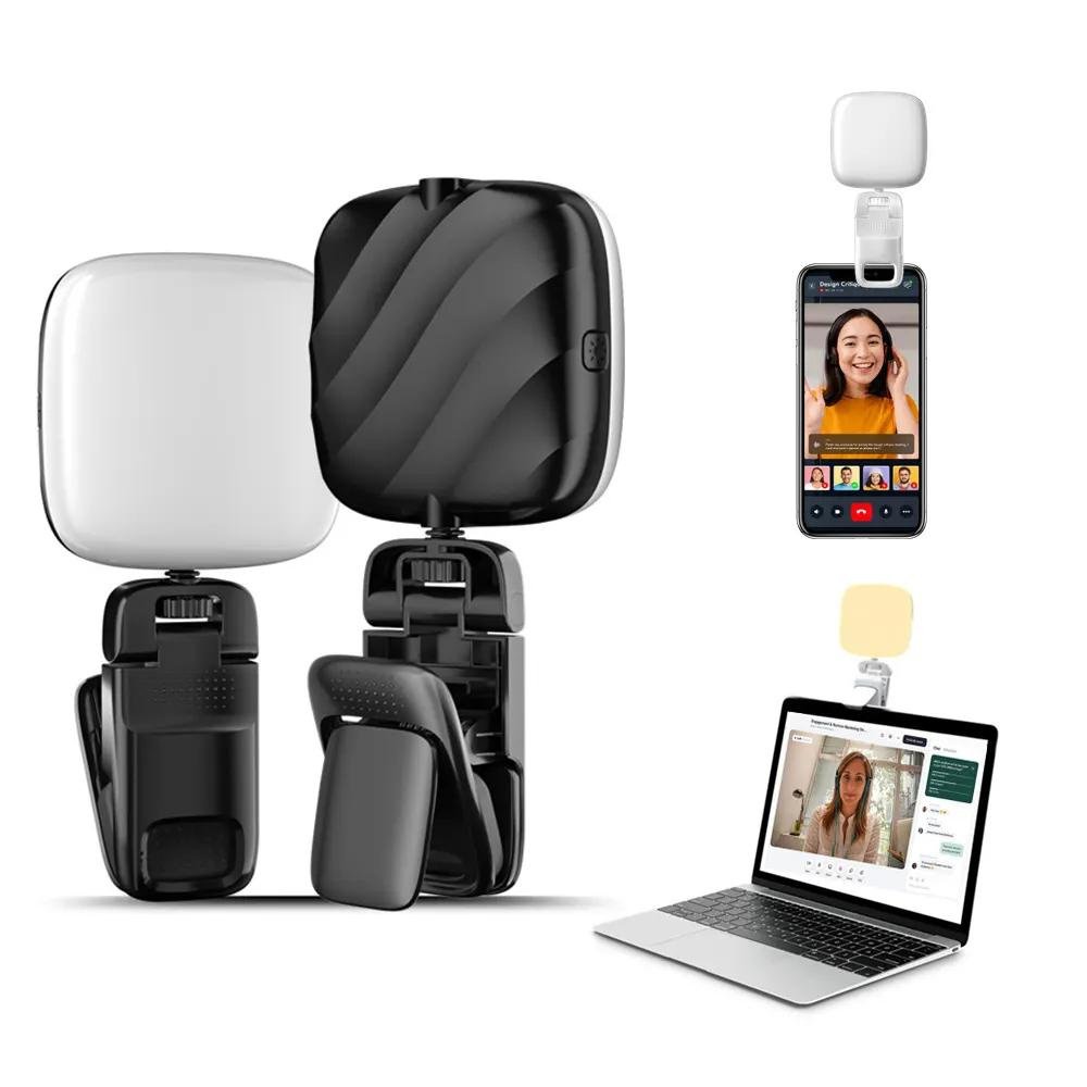 LED Clip-On Selfie Light with Adjustable Stand
