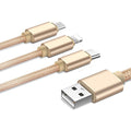 3-in-1 Universal Charging Cable (Lightning, USB-C, Micro USB)