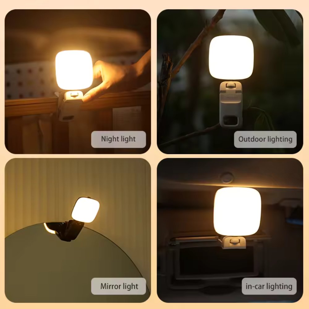 LED Clip-On Selfie Light with Adjustable Stand