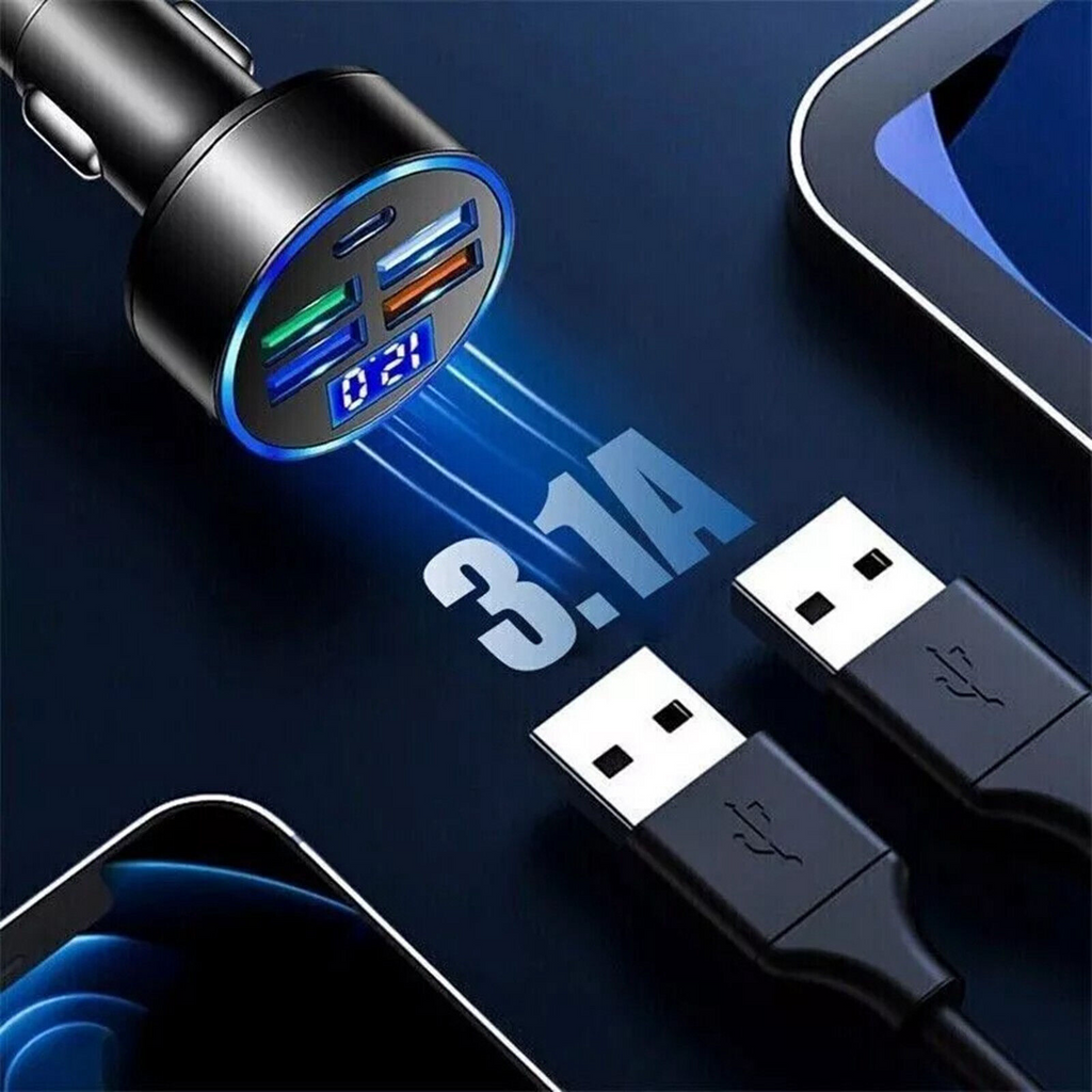 5-Port Fast USB Car Charger