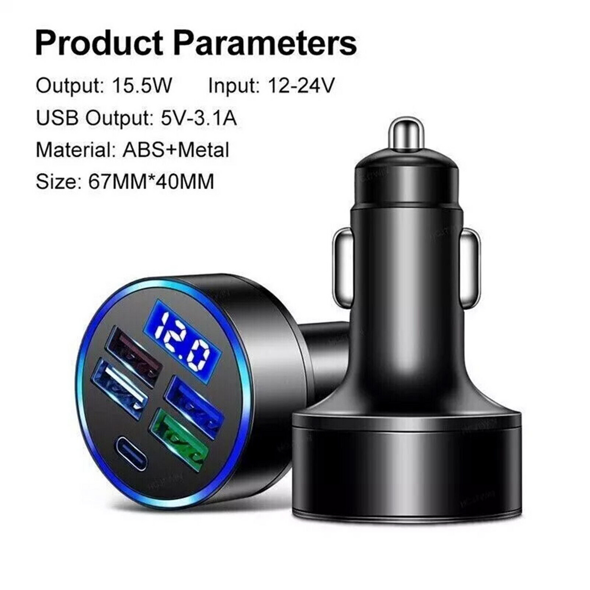 5-Port Fast USB Car Charger