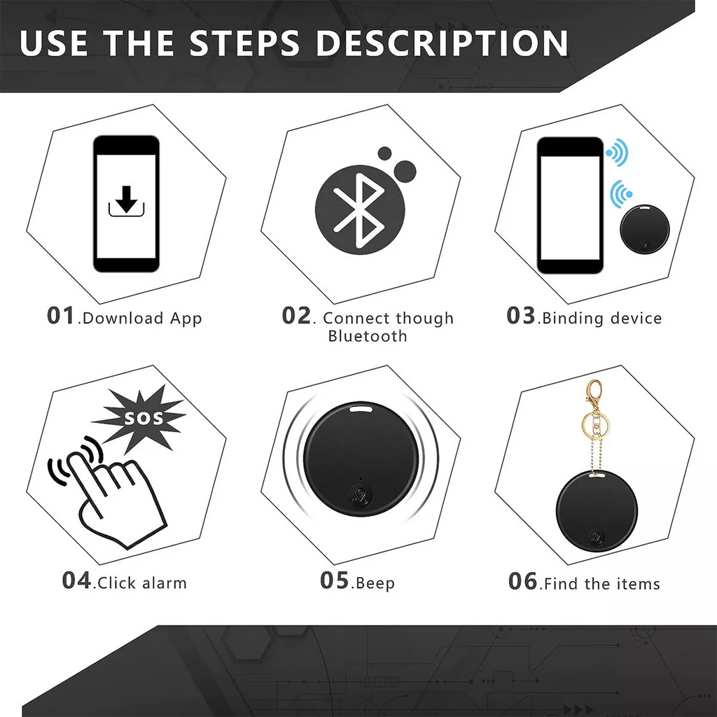 Bluetooth Item Finder Tags – Keys, Bags & Pets