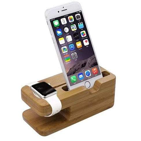 Wooden iPhone & Apple Watch Charging Dock