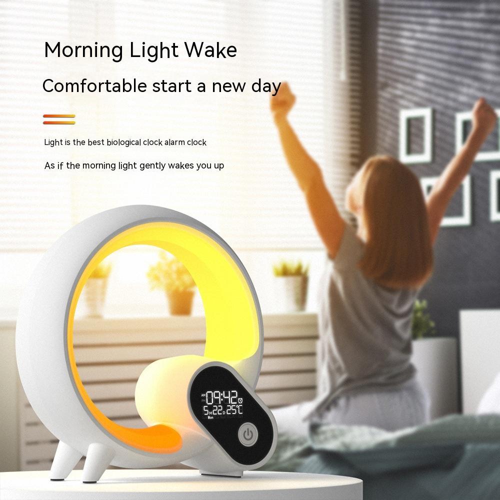 Q Light Sunrise Alarm Clock with Bluetooth Speaker & Ambient Light