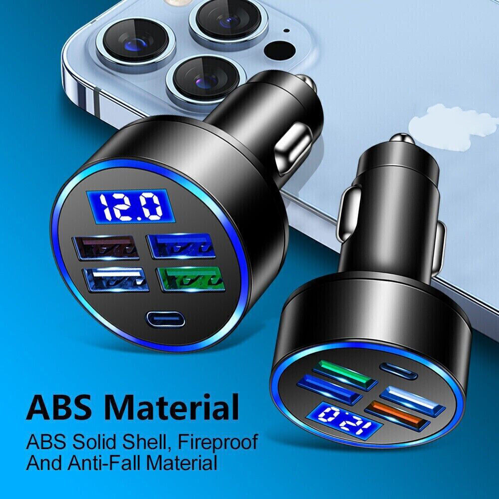 5-Port Fast USB Car Charger