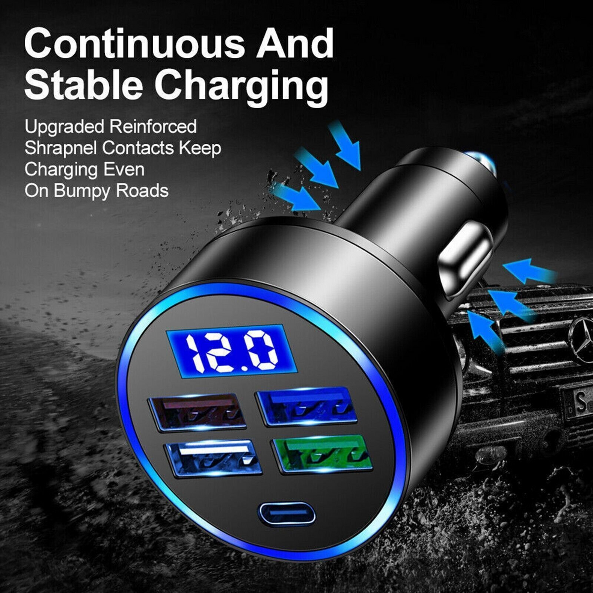 5-Port Fast USB Car Charger