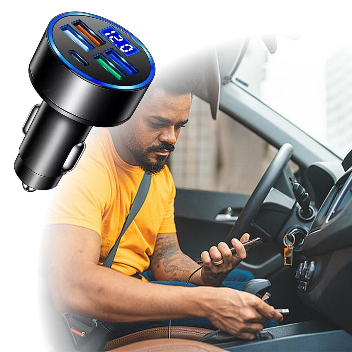 5-Port Fast USB Car Charger