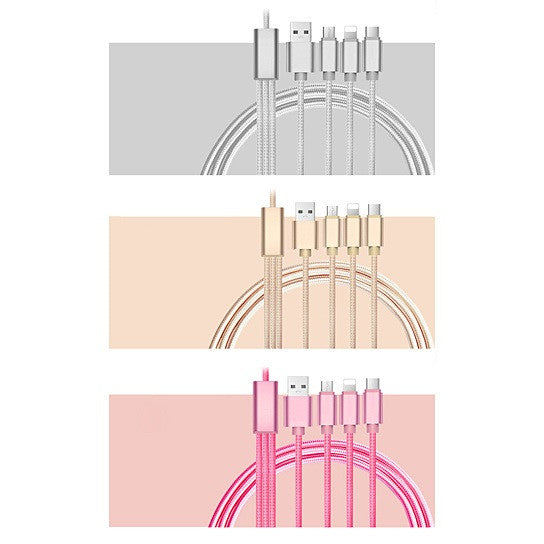 3-in-1 Universal Charging Cable (Lightning, USB-C, Micro USB)