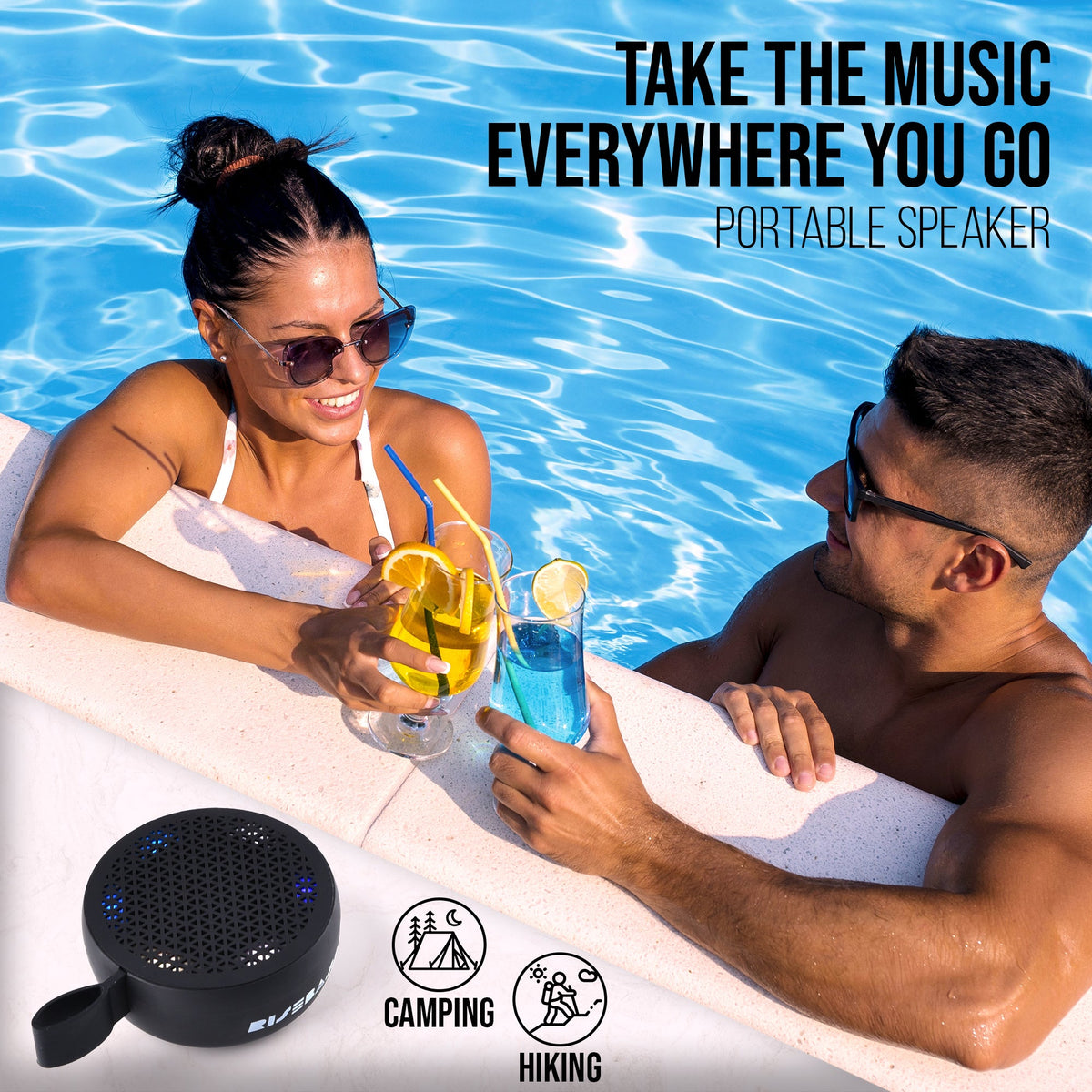 RISEBASS Waterproof Bluetooth Shower Speaker