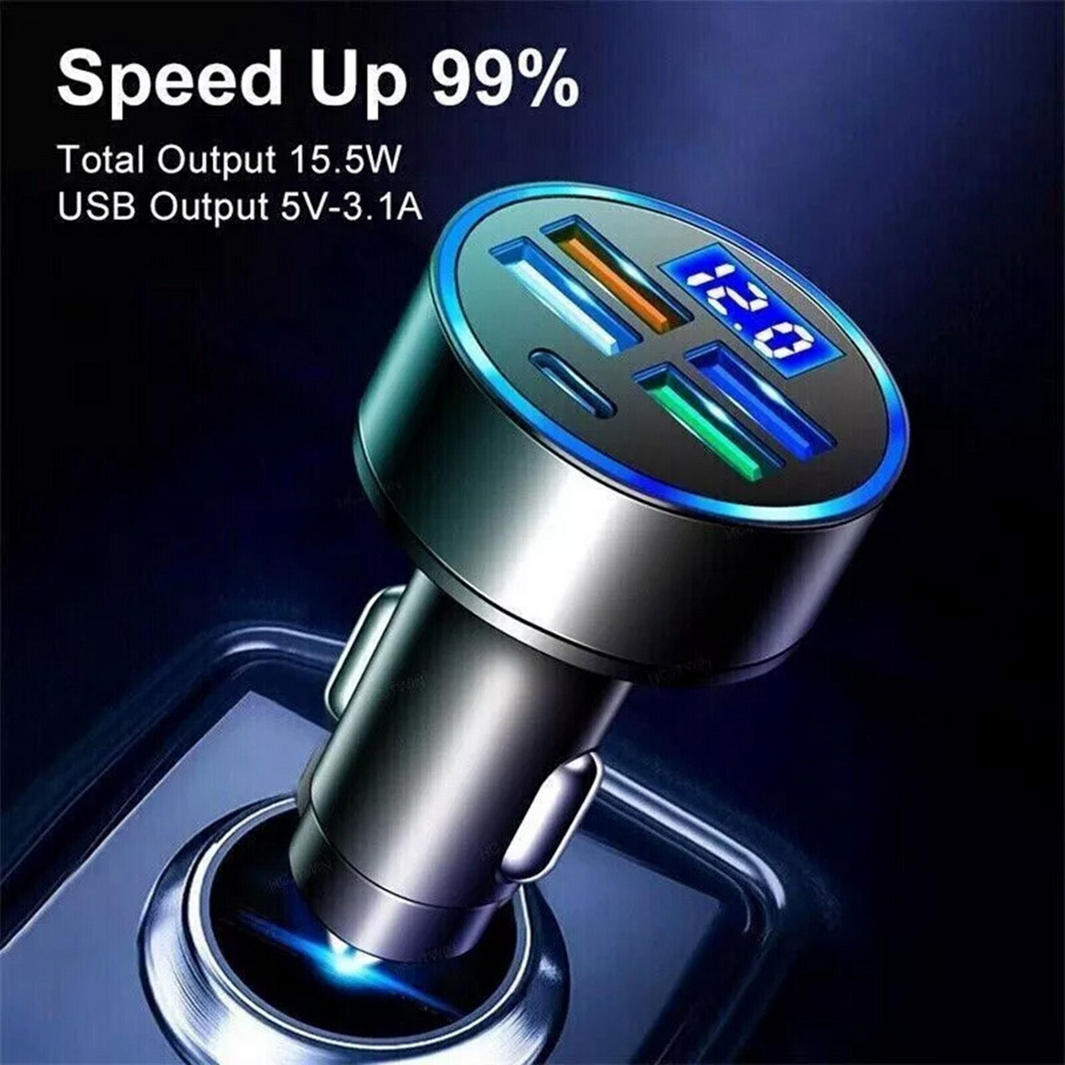 5-Port Fast USB Car Charger